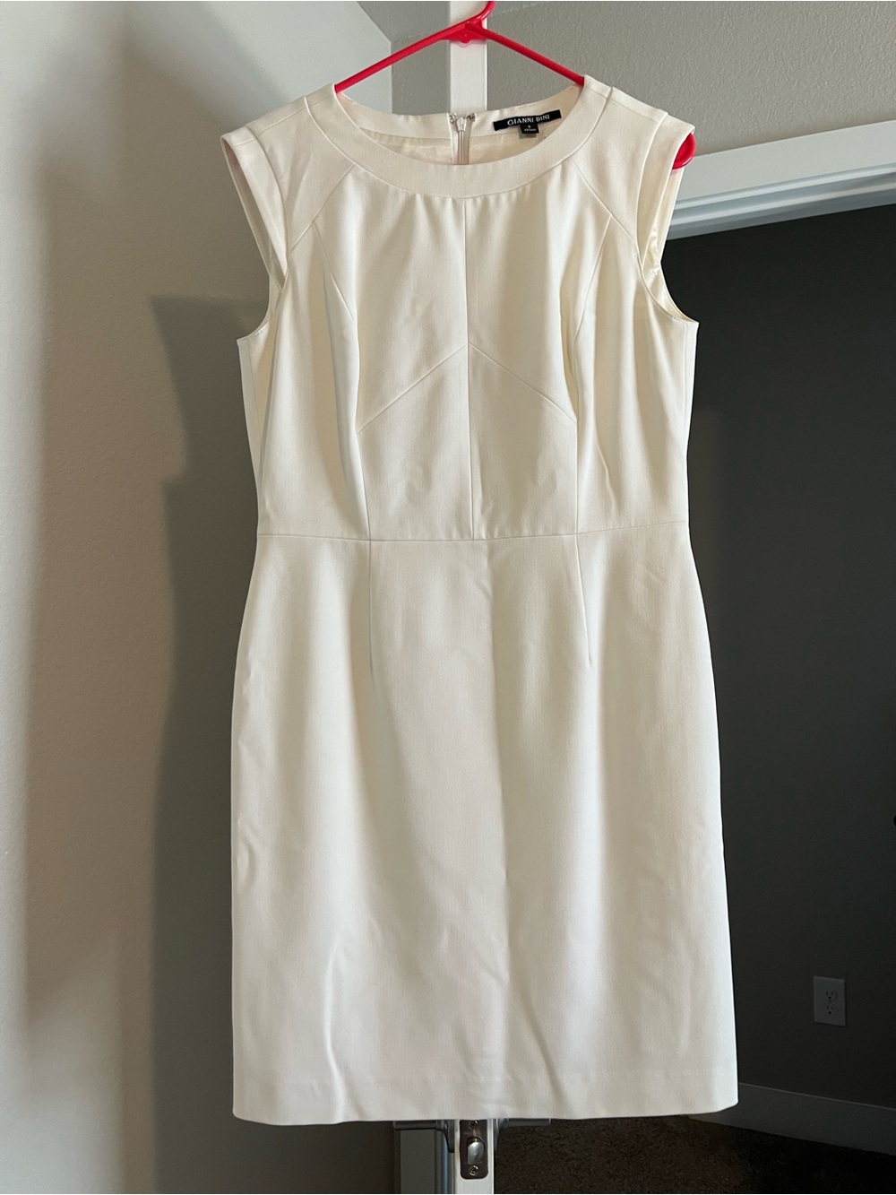 Gianni Bini Ivory Cap-Sleeve Sheath Dress